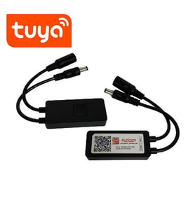 TUYA LED Kontrol mini DC Wifi dimmer 5-24V 12A APP ios android alexa siri google xiaomi smart home ses kontrolü uygulama (Siyah)
