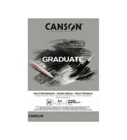 Canson Çizim Bloğu Graduate Mıx Medıa Gri 30 Yaprak A4 220 Gram