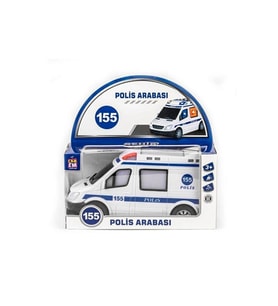 Pilli Polis Minibüsü Işıklı ve Sesli