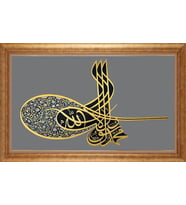 EV İŞYERİ OFİS İÇİN ALTIN ÇERÇEVELİ PASPARTULU TABLO VB680