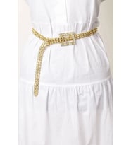 QL ACCESSORY Taşlı Kemer (Gold)