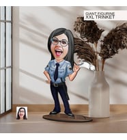 BK Gift Kişiye Özel Polis Karikatürlü Büyük Boy Ahşap Biblo-3 Arkadaşa Hediye , Sevgiliye Hediye, Kişiye Özel Biblolar