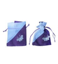Kese çuval kelebekli lila 12*14cm p20-