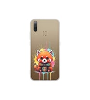 General Mobile GM 10 ile Uyumlu Splash Tilki Tasarımlı Şeffaf Silikon Kılıf