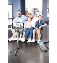 Kumandalı Tripod Telefon Tutucu Selfie Çubuğu 360 Derece Dönebilen