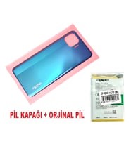 Tkgz Oppo Reno 4 Lite Arka Kapak Batarya Pil Kapağı + PİL MAVİ