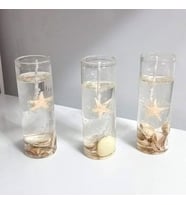 6 Lı Deniz yıldızlı Tüp şişede jel mum-