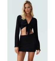 Dokuma Polyester Mini Etek Bluz Takımı Regular Kalıp Yazlık Şıklık Yüksek Kalite Uzun Ömürlü
