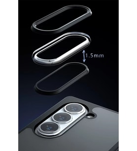 ERTAN Samsung Galaxy Z Fold 5 Kılıf Blur Fold Kapak - Mat Siyah