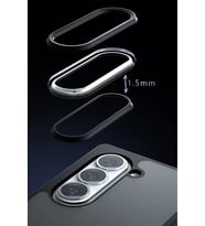 ERTAN Samsung Galaxy Z Fold 5 Kılıf Blur Fold Kapak - Mat Siyah
