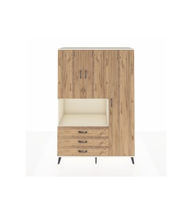 Hyperion Gardrop 7 Raflı 3 Çekmeceli 3 Kapaklı 132x44x195 Aytaşı-Çam