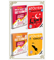 Arı Yayıncılık 8. SINIF ARI YAYINLARI TÜRKÇE+İNKILAP ATÖLYEM VE DEFTER SETİ (Çok Renkli)