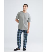 LC WAIKIKI Lacivert Standart Kalıp Ekose Erkek Pijama Alt