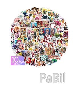 Seven Deadly Sins - Yedi Ölümcül Günah Anime Manga Figürleri Sticker - 10 Adet Karışık