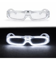 Beyaz LED Işıklı Parti Gözlüğü 3 Modlu – Glow & Gece Eğlence Gözlüğü