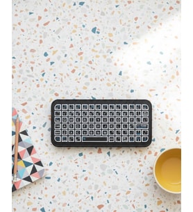 Northcity Kompakt Siyah RGB Işıklı Bluetooth Mini Klavye - Seyahat ve Mobil Çalışma İçin
