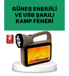 Güneş Enerjili Alev Efektli Lamba – COB Teknolojili, Dış Mekan Aydınlatma