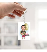 Kişiye Özel Saksafoncu Erkek Karikatürlü Anahtarlık