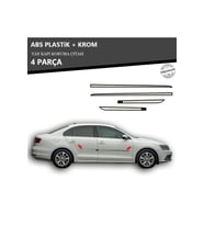 VOLKWAGEN JETTA 2011 ÜZERİ YAN KAPI KORUMA ÇITASI PLASTİK + KROM