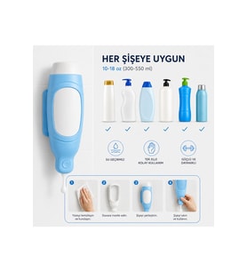 Şampuan ve Sabun Şişeleri için Silikon Hazne - Banyo Şampuan Duş Dispenseri