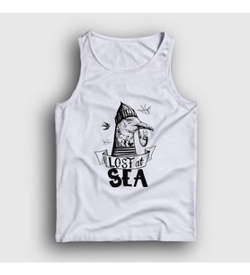 Presmono Unisex Beyaz Lost At Sea Seagull Martı Atlet 289840tt