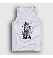 Presmono Unisex Beyaz Lost At Sea Seagull Martı Atlet 289840tt