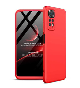Microsonic Xiaomi Redmi Note 11S Kılıf Double Dip 360 Protective Kırmızı