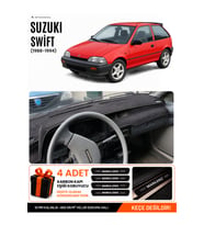 SUZUKI SWİFT (1988-1994) Uyumlu Torpido Örtüsü Torpido Kılıfı - Siyah