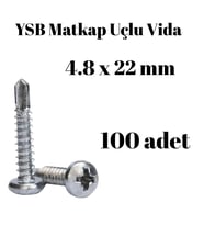 Yıldız Silindir Başlı 4.8x22 YSB Matkap Uçlu Akıllı Vida 100 Adet
