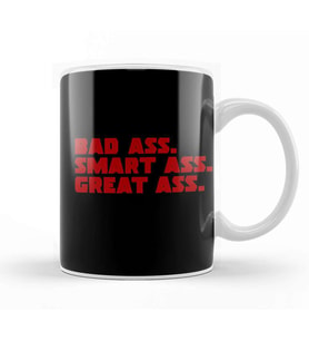Deadpool Badass Smartass Greatass Funny Joke Deadpool Parody Kupa Bardak Porselen