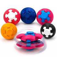 Spinner Ball Stres ve Fidget Oyuncağı, Bas-Döndür Mekanizmalı Eğlenceli Dönen Top, Çocuk ve Yetişkinler İçin, Karışık Renk