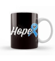 Hope Child Abuse Prevention Month Blue Ribbon Awareness Kupa Bardak Porselen