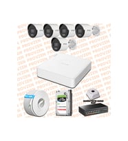 Provzen Hikvision 5 IP 4MP ColorVu Mikrofonlu Güvenlik Kamerası Olay Anında bildirim