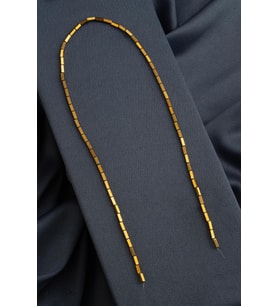 Hematit Taşı Dikdörtgen Kesim Parlak Antik Sarı 2x6mm Doğal Taş Dizi