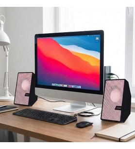 Periboia Pembe USB 2.0 + 3.5mm USB Hoparlör (Çok Renkli)