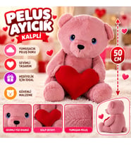 7999 50 CM PEMBE KALPLİ AYI