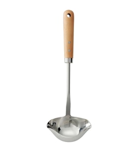IKEA VARDAGEN paslanmaz çelik-kayın 32 cm ölçülü kepçe (Silver)