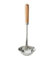 IKEA VARDAGEN paslanmaz çelik-kayın 32 cm ölçülü kepçe (Silver)