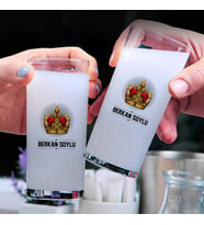 Kral Tacı Temalı Hediyelik İkili Rakı Bardağı Seti
