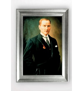 Gümüş Çerçeveli Atatürk Tablo cv988