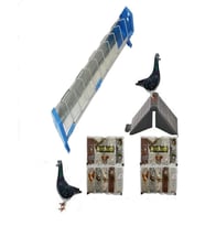 50 CM GÜVERCİN METAL YEMLİK""VİTESAD KUŞ MİNERAL 10 BÖLMELİ X 2 ADET + GÜVERCİN TÜNEK X 1 ADET""