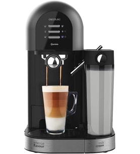 Yarı Otomatik Kahve Makinesi Power-ccino 20 Chic Nera Serisi, Öğütülmüş Kahve ve Kapsül için 20 Bar, 0,7 L Süt Tankı, 1,7 L Su Tankı, Siyah