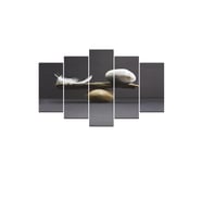 TERAZI SANATSAL GÖRSEL 5 PARÇA MDF TABLO ( 95X55 CM )