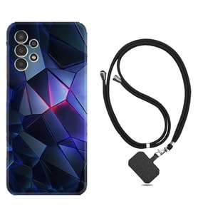 Samsung Galaxy M14 Kılıf Resimli Boyun Askılı İpli Desenli Silikon Series Üçgenler 2 1872