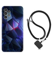 Samsung Galaxy M14 Kılıf Resimli Boyun Askılı İpli Desenli Silikon Series Üçgenler 2 1872