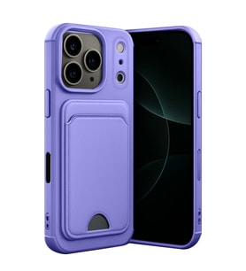 iPhone 17 Pro Max Kelvin Kartvizitli Silikon - Lila