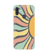 Samsung Galaxy M21 Uyumlu Güneş Desenli Şeffaf Telefon Kılıfı