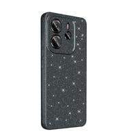 Redmi Note 14 Kılıf Kamera Korumalı Simli Parıltılı Lüks Silikon (Siyah)