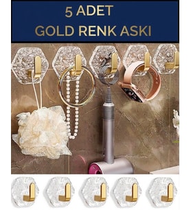 5 Adet Süper Güçlü Yapışkanlı Suya Dayanıklı Şeffaf Askı Çok Amaçlı Askı Banyo Askı Mutfak Askı
