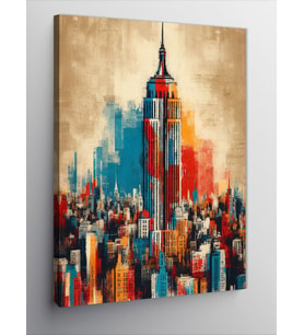 Kanvas Tablo New York Şehri ve Gökyüzü